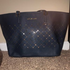 Michael Kors Bags - Blue and gold Michael Kors bag Michael Kors Bags - Blue and gold Michael Kors bag
